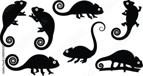 Vector Collection of Male Martial Arts Silhouettes Demonstrating High Kicks, Fighting, and Sparring Poses for Karate, Judo, and Self-Defense Training