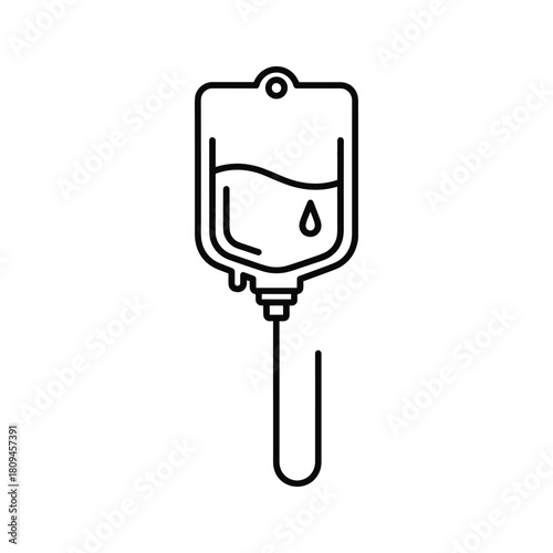 Line drawing of a surgical scalpel isolated on, a sharp instrument used in medical procedures
