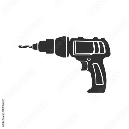 Drill Machine icon and electricity vector design.