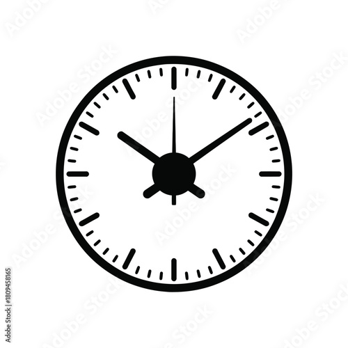 Classic analog clock face with hour and minute hands