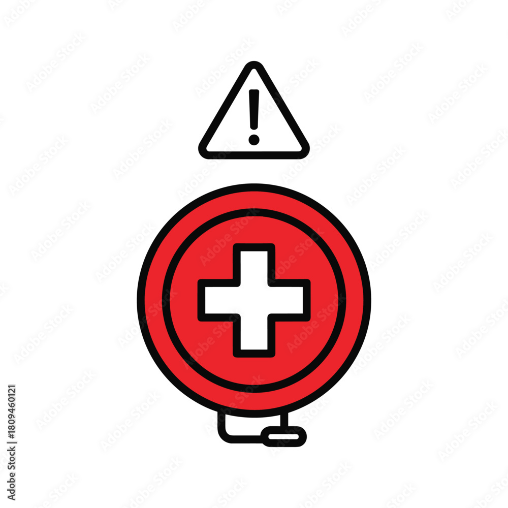 Obraz premium Illustration of examination table isolated on