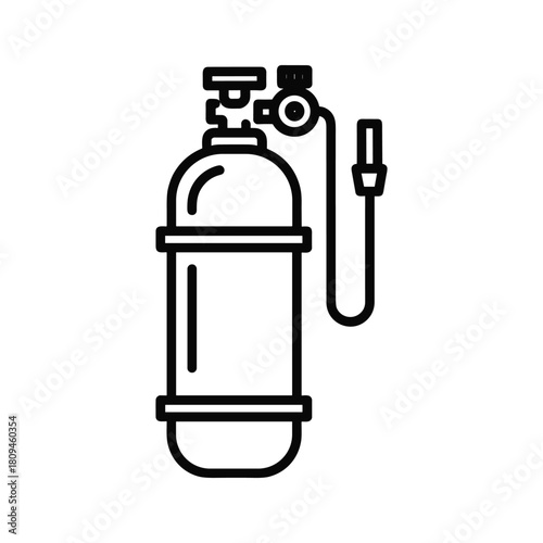 Illustration of a crucible tongs isolated on for gripping and lifting hot crucibles