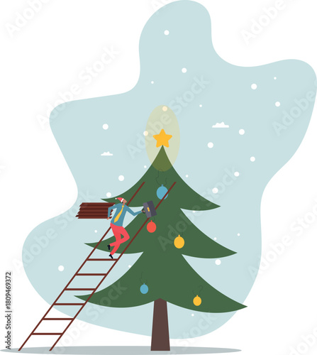 Build ladder of success, develop stair to improve opportunity, career path or job achievement, growth step to progress overcome challenge.about a man and his life.