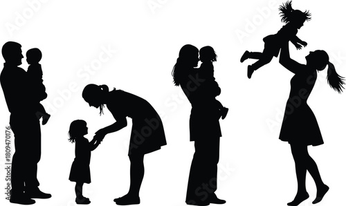 Web“Silhouettes of parents interacting with young children, showing family love, bonding, nurturing moments, playful activities, and caring relationships in a clean vector illustration style”