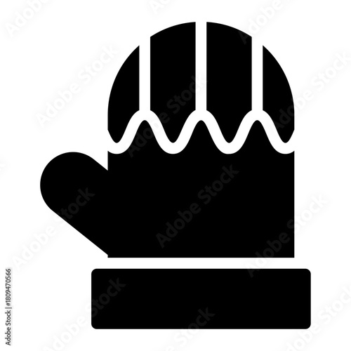 mitten glyph icon