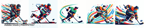 people doing winter sports. Vektor, design, minimalist, illustrations, set icon