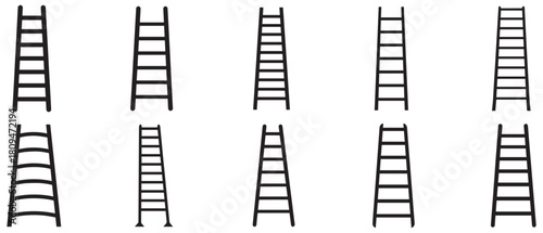 Ladder icon worker black vector background design.