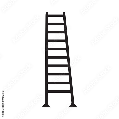 Ladder icon worker black vector background design.