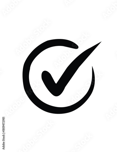 vector check mark icon black