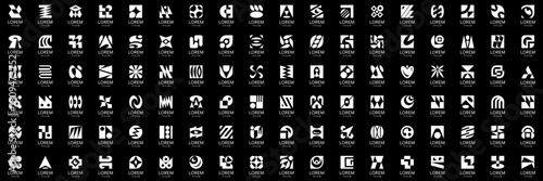 Abstract logos collection. Geometrical abstract logos. Icon design
