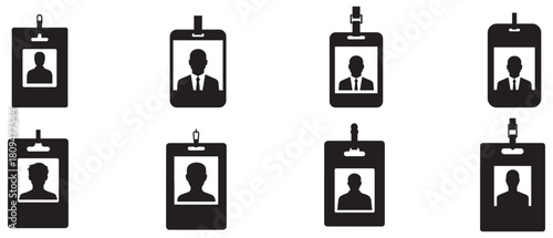 Name id card and photo icon vector design.