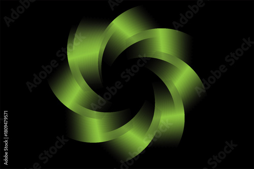 green metal circle frames 3d vector realistic illustration. First, second and third place medals or buttons isolated on black background. Certified. Quality blank, vector