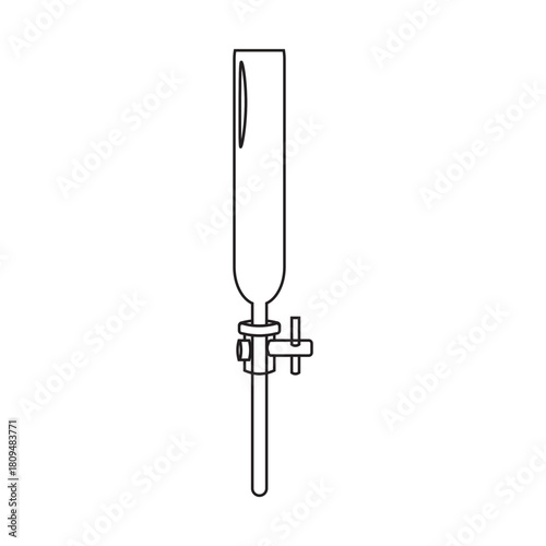 Chemistry Laboratory Buret line icon