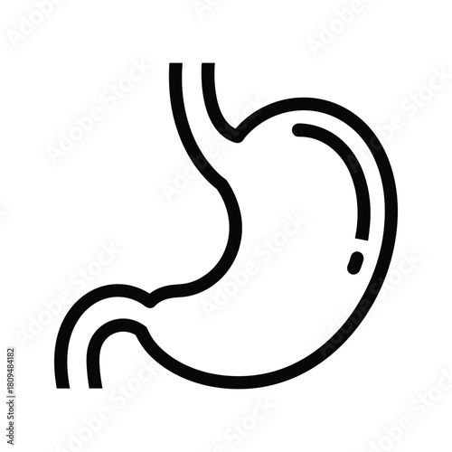 Human stomach icon isolated on, representing the digestive system and gastric health