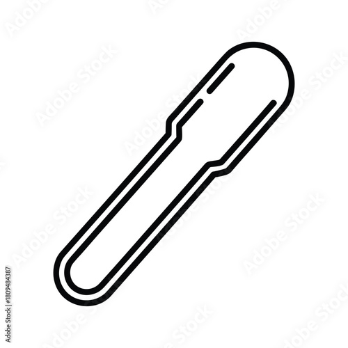 Dropper icon isolated on, a laboratory tool for dispensing small amounts of liquid