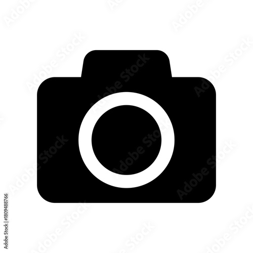 Photo Camera Icon – Minimal Camera Symbol, Photography and Snapshot Icon.