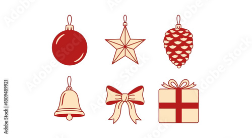 Festive Christmas Ornaments A Collection of Holiday Decorations.