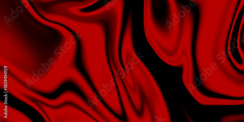 A mesmerizing abstract liquids art piece featuring vibrant red swirling patterns with hints of black. Colorful abstract geometric background. Liquid dynamic gradient waves. Fluid marble texture. 