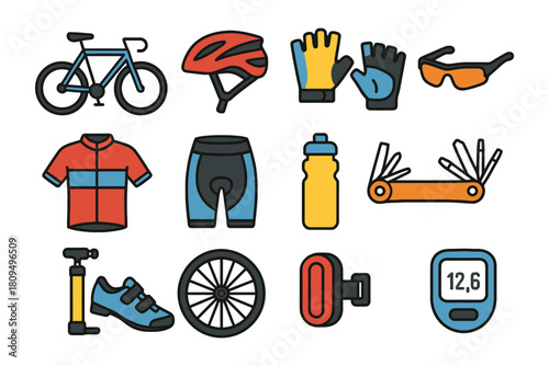 Bicycle gear and accessories: essential equipment for cycling enthusiasts.