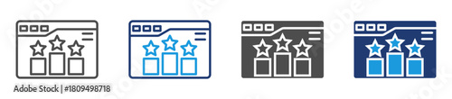 ranking icon set with multiple style