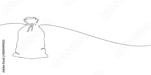 Minimal one line illustration of a moka pot coffee maker with clean, simple contours on a white background