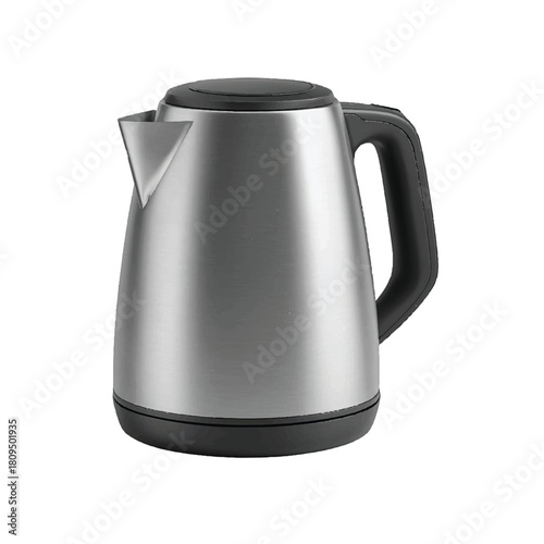 Print  A sleek, modern electric kettle isolated on white beackground 