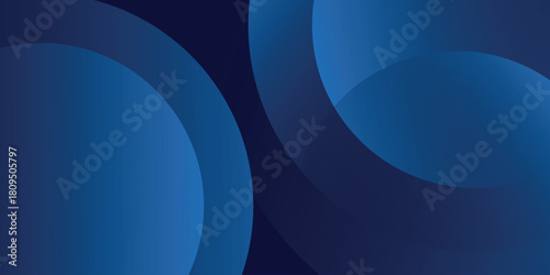 Dark blue abstract background with overlapping glowing blue circles. Modern minimalist background concept for covers, brochures, presentations, certificates, and websites. VOL. 3