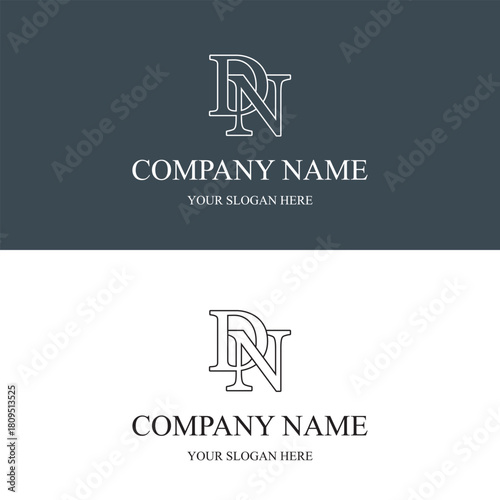 dn logo initial letter luxury royal logo. template symbol. 
