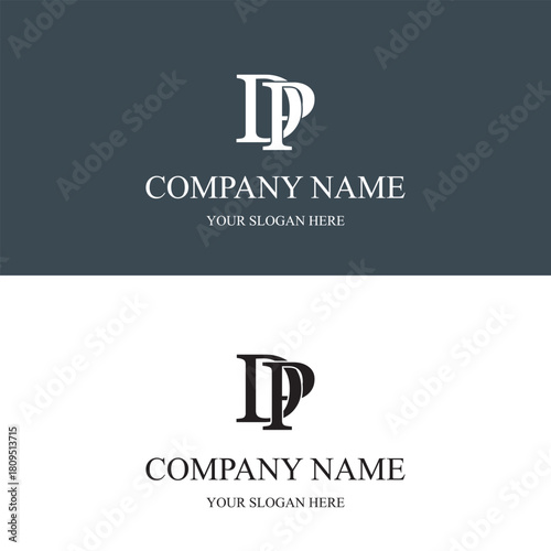 dp logo initial letter luxury royal logo. template symbol. modern golden luxury logo.