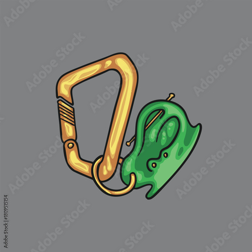 unique gold earing design with green ear