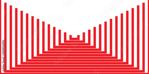 The red squares are stacked in many layers.