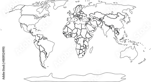 high quality world map vector illusration. world map vector illustration