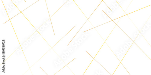 Abstract gold lines on transparent background. random chaotic lines abstract geometric patterns of modern design. geometric design created using light colorful digital net web line technology.