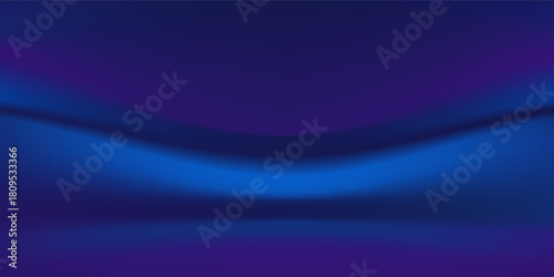 Blue and Black gradient background. Dark blue studio room background. Modern Clean design for displaying product. Space for selling products on the website. Vector Eps 10