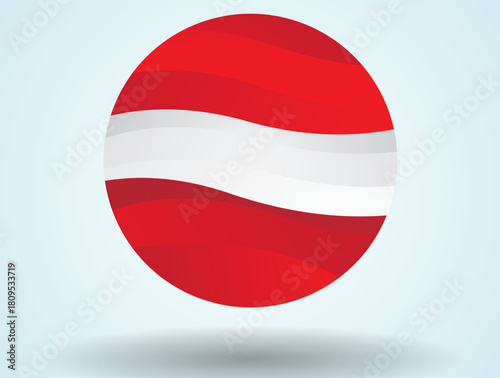 Background illustration of red and white flag design in circle frame Free Download Background illustration of red and white flag design in circle frame - GFXLoad
