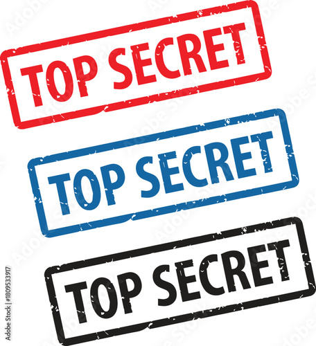 Top secret grunge stamp text vector.