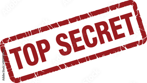 Top secret grunge stamp text vector.