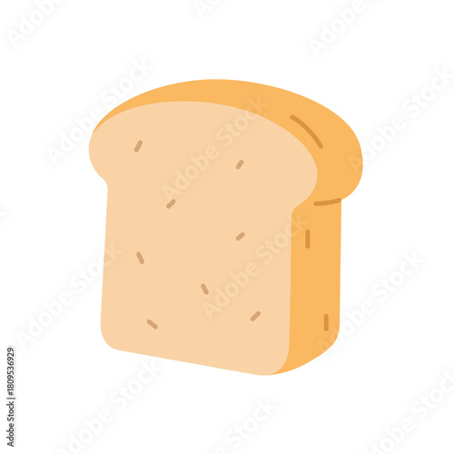 Illustrated slice of bread, perfect for food blogs, culinary designs, bakery posters, menu covers, and social media graphics.