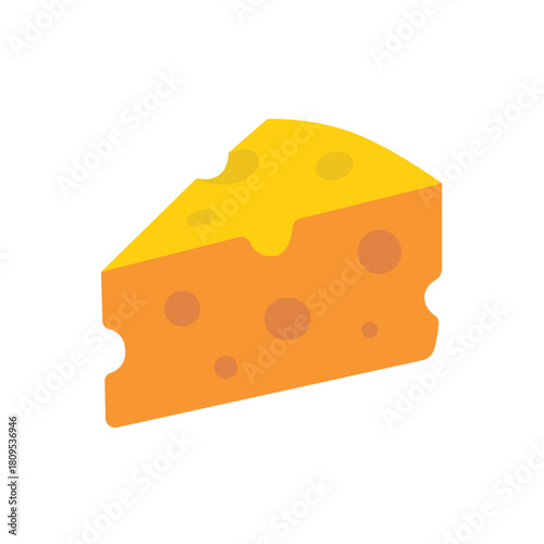 Triangular swiss cheese for food blogs, articles, restaurant menus, packaging design, social media posts, and culinary projects