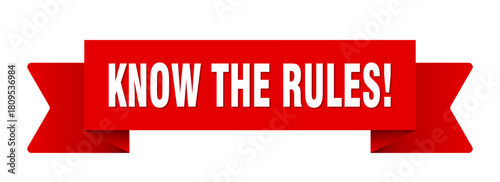 know the rules ribbon isolated on transparent background. know the rules ribbon