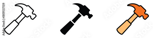 Hammer icon vector. toolkit, repair tool symbol. vector illustration.