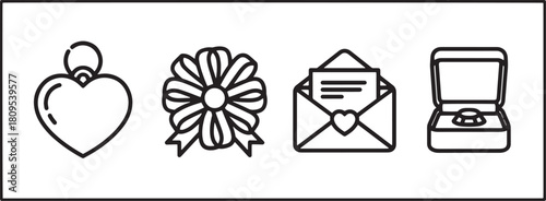 Pendant jewel with heart outline shape jewelry design for gift and decorative accessory