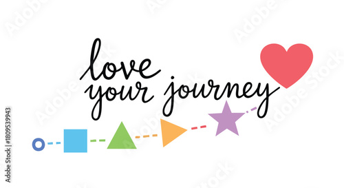 Inspirational message emphasizing self-love and embracing the path of life's adventures