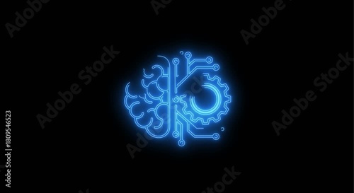 Wallpaper Mural Machine Learning Animation Moving Lines Neon Glowing Effect Torontodigital.ca