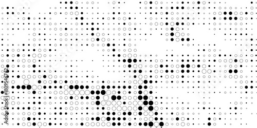 Vector panorama drafting paper. Graphic regular dots grid background. Panorama paper sheet for web design.