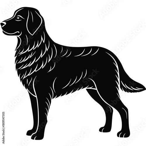 Stunning Golden Retriever Silhouette Vector Illustration
