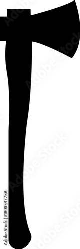 Axe Icon of Battle Axe, Hatchet, and War Tool Symbols, Black Flat Vector Medieval Weapon, Lumberjack Tool, and Combat Armory Design for Graphic Use