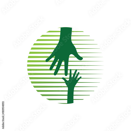 Print“Helping Hands Logo – Charity, Support & Community Care Design”