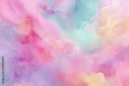 Pastel Dream Watercolor Bloom – Soft Liquid Pigment Abstract Backgrounds