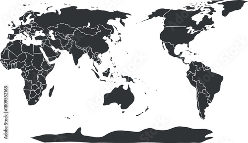 high quality world map vector illusration. 